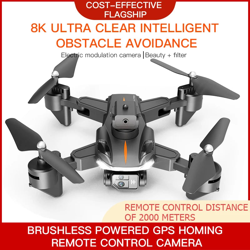 Quadricóptero Max Drone 8K 5G GPS Profissional HD Fotografia Aérea Dual-Câmera/ Motor Brushless 10000M